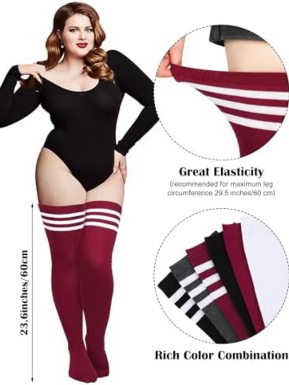 Plus Size Thigh High Socks for Women | Over Knee Warm Stockings | Daily Wear